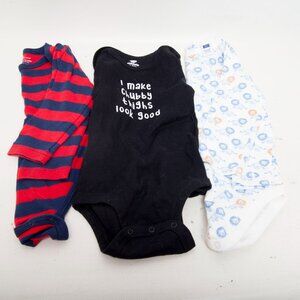18–24M Baby Boy Romper Lot – Leveret, Koala Baby, Janie & Jack – Set of 3 LS